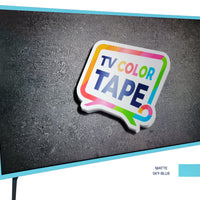 TV Color Tape® customizable matte sky-blue and teal vinyl wrap for sony lg samsung frame bezel 65 55 50 43 42 32