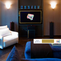 Gold Metallic TV Color Tape® customizable vinyl wrap for sony lg samsung frame bezel 65 55 50 43 42 32