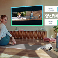 TV Color Tape® customizable matte sky-blue and teal vinyl wrap for sony lg samsung frame bezel 65 55 50 43 42 32