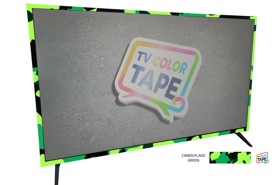 TV Color Tape® customizable camouflage neon green vinyl wrap for sony lg samsung frame bezel 65 55 50 43 42 32