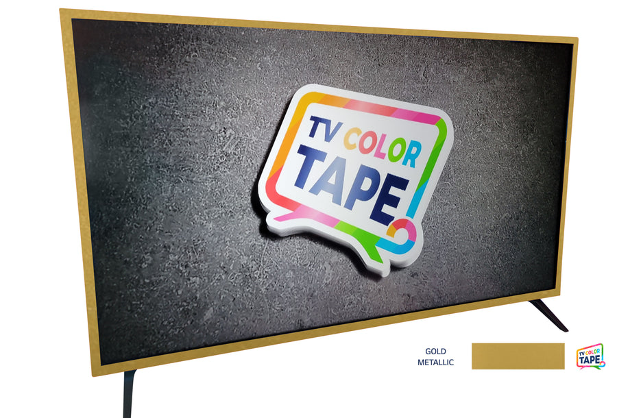 Gold Metallic TV Color Tape® customizable vinyl wrap for sony lg samsung frame bezel 65 55 50 43 42 32