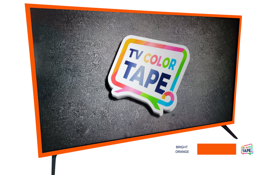 TV Color Tape® customizable bright orange vinyl wrap for sony lg samsung frame bezel 65 55 50 43 42 32