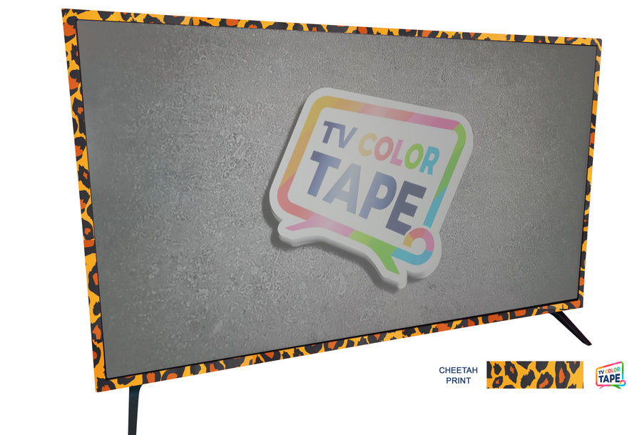 TV Color Tape® customizable cheetah print vinyl wrap for sony lg samsung frame bezel gaming monitor 65 55 50 43 42 32