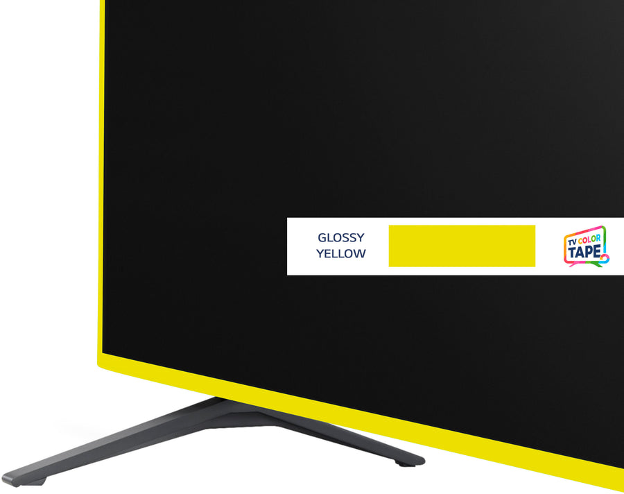 TV Color Tape® customizable yellow vinyl wrap for sony lg samsung frame bezel 65 55 50 43 42 32