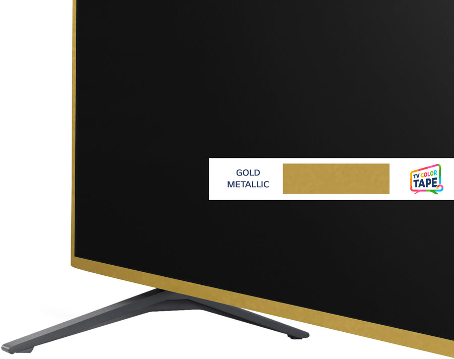 Gold Metallic TV Color Tape® customizable vinyl wrap for sony lg samsung frame bezel 65 55 50 43 42 32