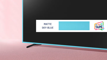 TV Color Tape® customizable matte sky-blue and teal vinyl wrap for sony lg samsung frame bezel 65 55 50 43 42 32
